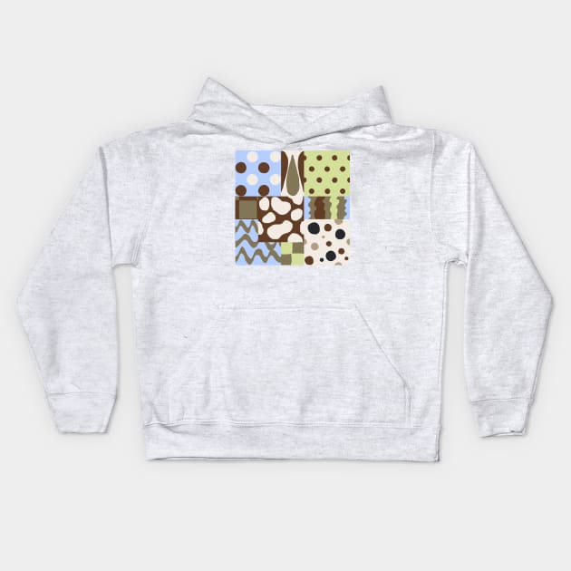 Patchwork Multicoloured Pattern Kids Hoodie by FabDesign